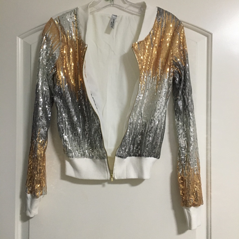 White sequins jacket